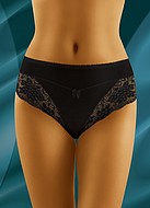 High waist panty with wide lace